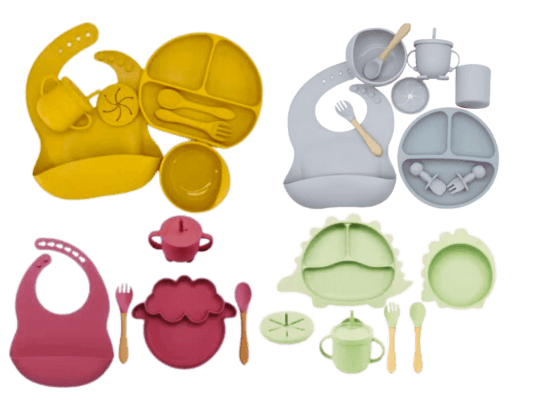 melhores kits para introdução alimentar de silicone da chiquititos