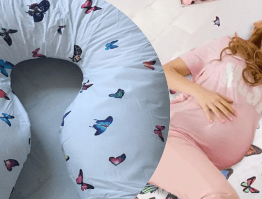 Travesseiro De Corpo para Gestante e Pós Cirurgico Com Ziper Borboleta Dupla Face