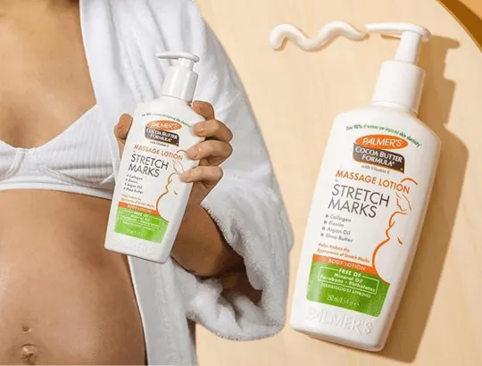 cuidados com a pele na gravidez com PALMERS