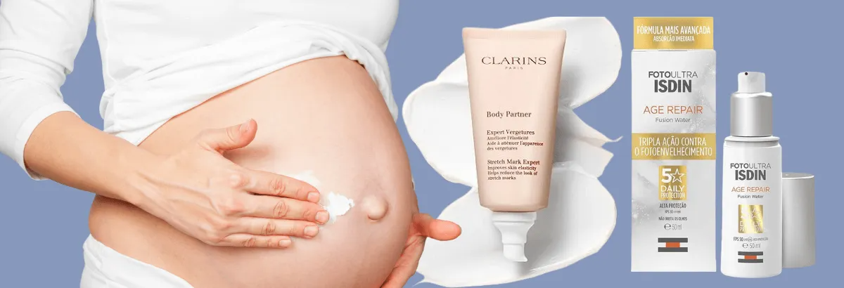 melhores produtos para cuidados com a pele na gravidez em creme para estrias e protetor solar