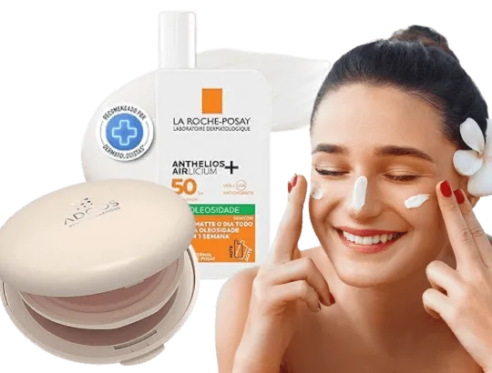 Mulher tendo cuidados com a pele na gravidez