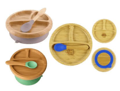 prato de bambu para introdução alimentar