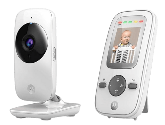 Babá Eletrônica Mbp481 - Tela De 2'' Zoom Digital E Visão Noturna Infravermelha Branco Motorola