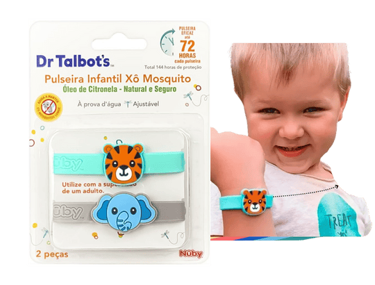 Kit com 2 Pulseiras Repelente Infantil Dr Talbot's