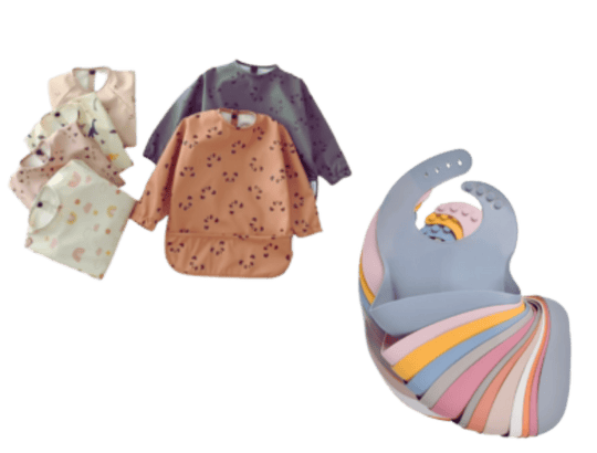 babadores com bolso para evitar bebe golfar