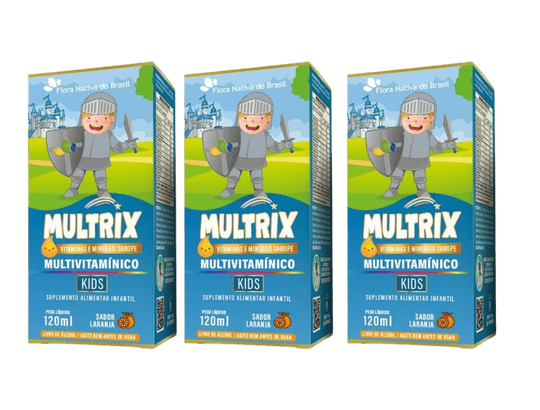 MULTRIX (Xarope Infantil com Vitaminas de A a Z) 120ml - Flora Nativa Sabor: Laranja