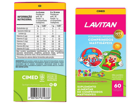 Vitamina Para Abrir Apetite Infantil Lavitan Tutti Frutti