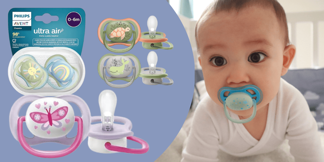 banner de itens de Montar Enxoval de Bebê da categoria Chupetas e Mordedores
