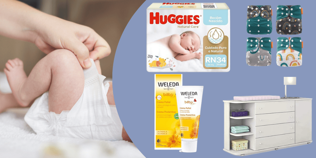 banner de itens de Montar Enxoval de Bebê da categoria Troca de Fraldas do Bebê
