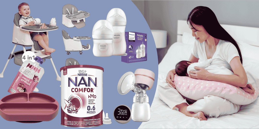 banner de itens de Montar Enxoval de Bebê da categoria alimentação e amamentação